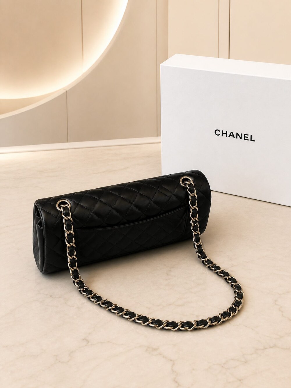 Chanel Classic Medium Black Quilted Lambskin Flap Bag - Picture 3 of 6